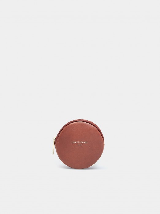 Monedero circular 100% piel
