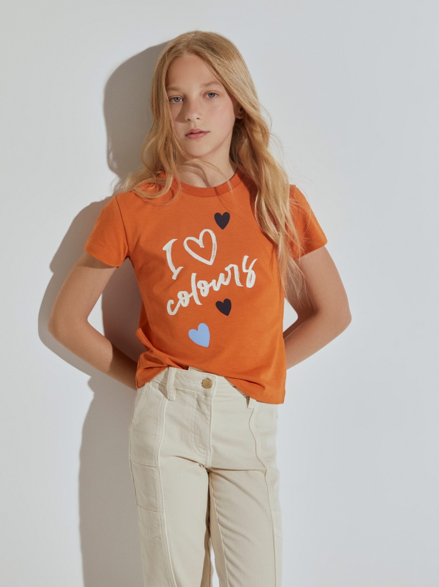 Straight pants with fake pockets