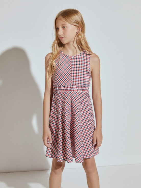 Vestido cuadros sin mangas