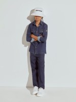 Denim chino pants