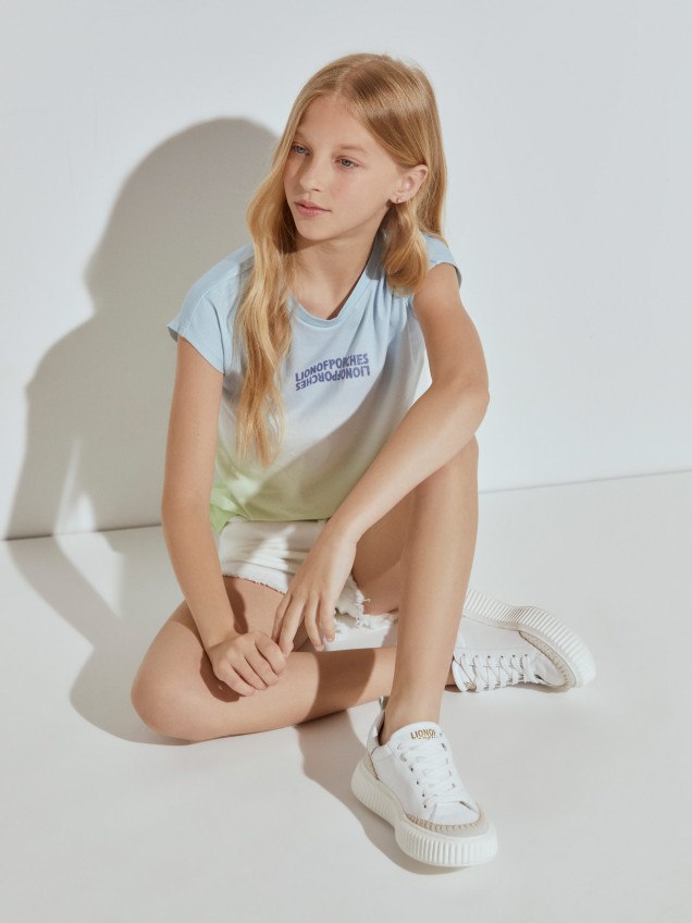 Cal��es denim curtos