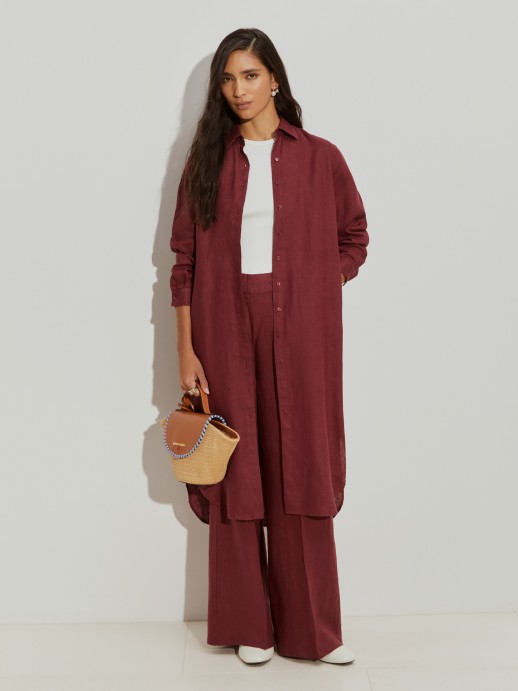 Long linen shirt