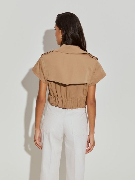 Cropped bomber jacket