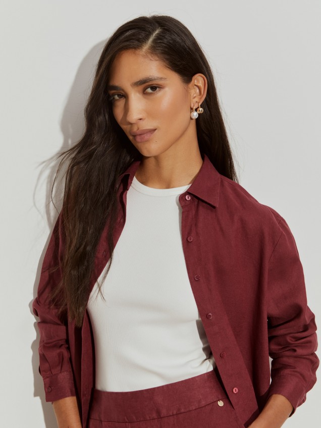 Long linen shirt