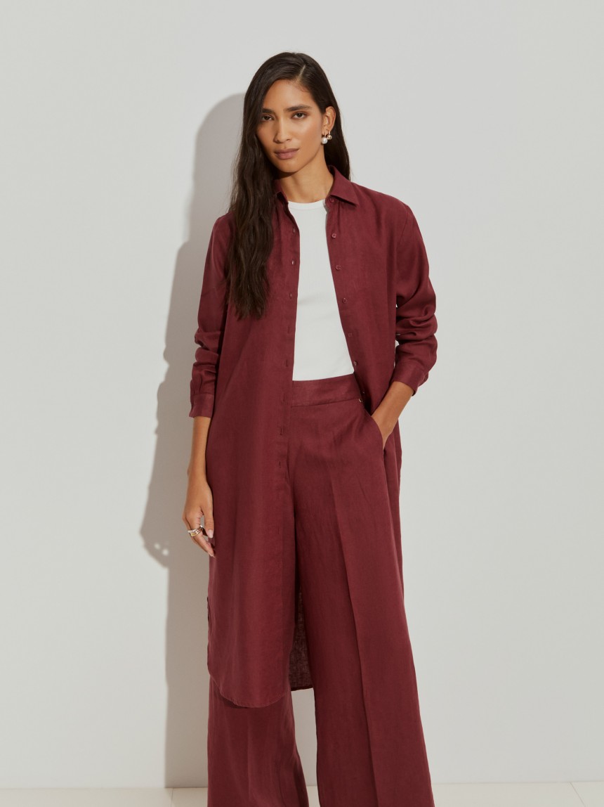 Long linen shirt