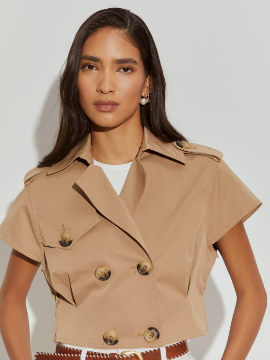Cropped bomber jacket