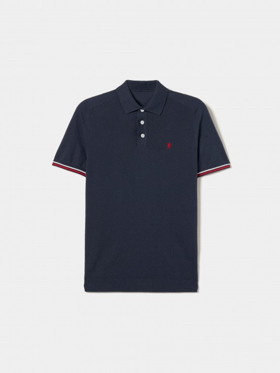 Polo malha texturizada