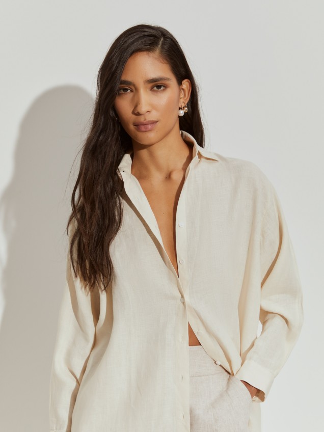 Long linen shirt