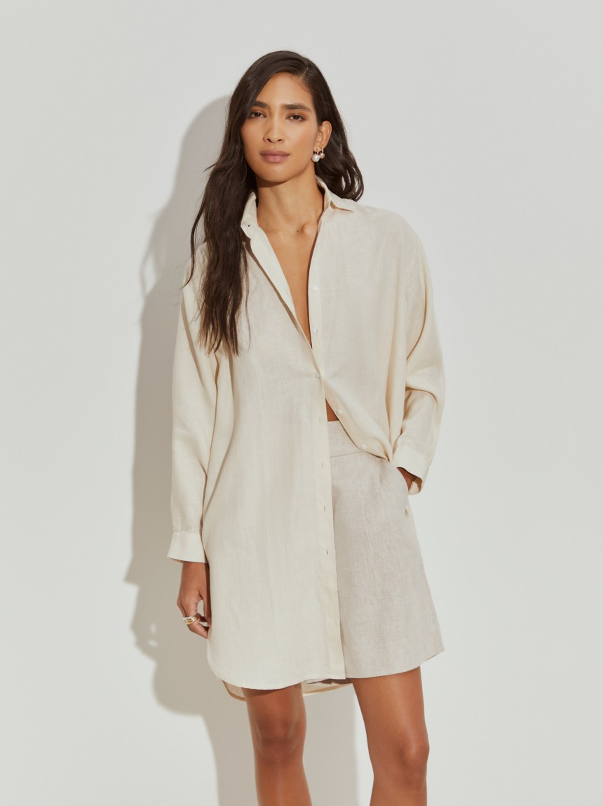 Long linen shirt