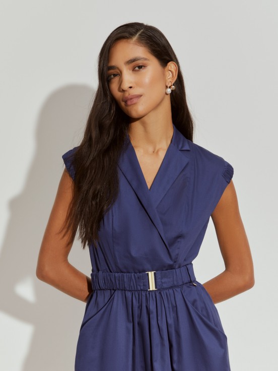 Vestido largo cruzado