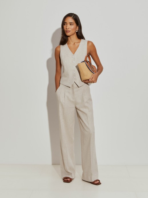 Linen and cotton pants