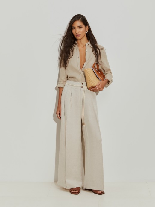Linen palazzo pants