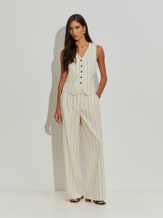 Calas wide leg s riscas