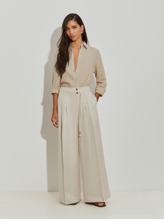 Linen palazzo pants