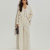 Striped double-breasted blazer