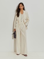 Striped double-breasted blazer