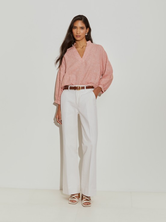 Camisa de linho xadrez