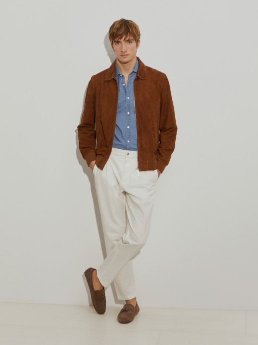Chaqueta de ante