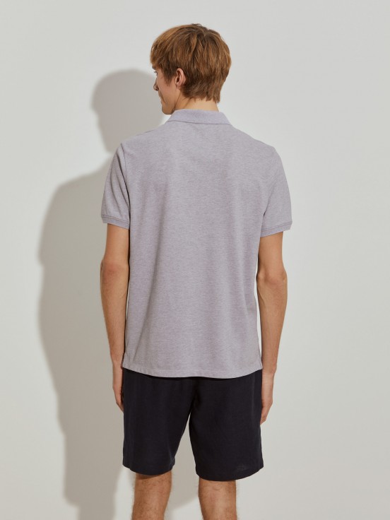 Regular fit piqu polo shirt