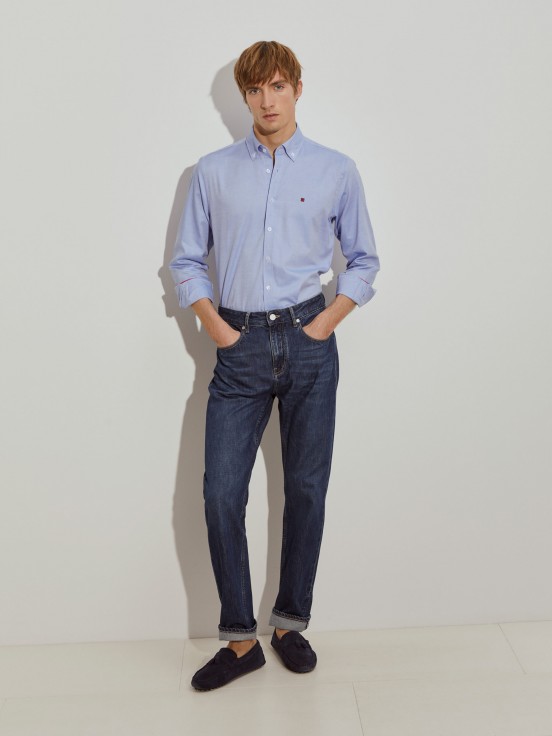 Camisa oxford slim fit