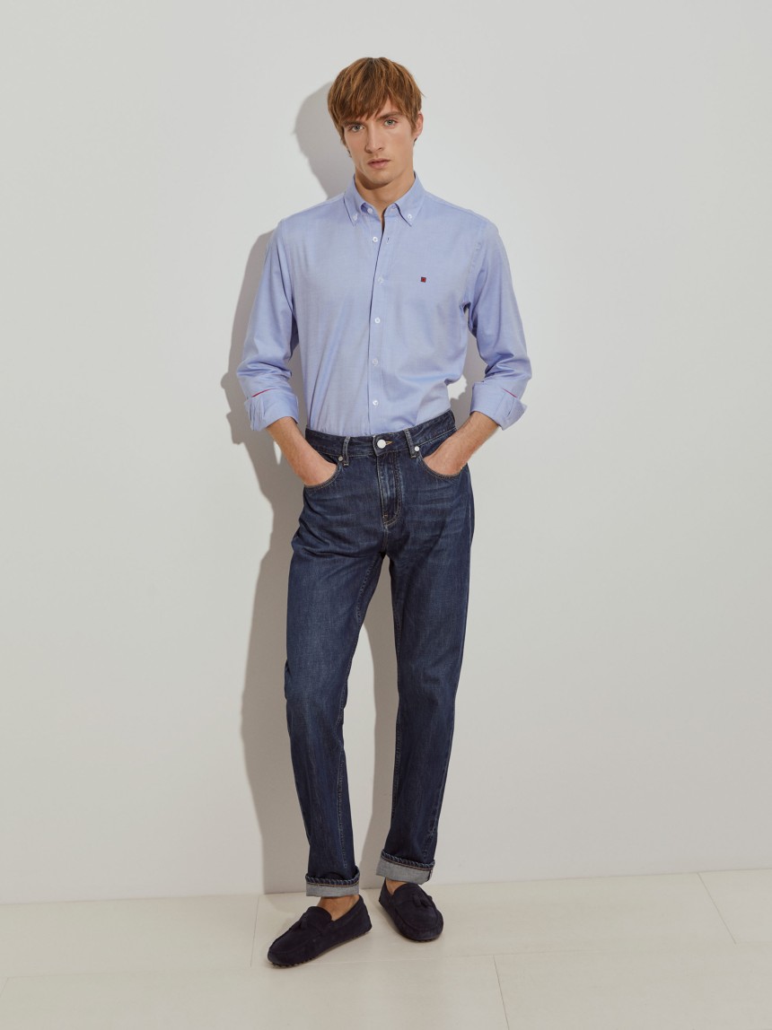 Camisa oxford slim fit