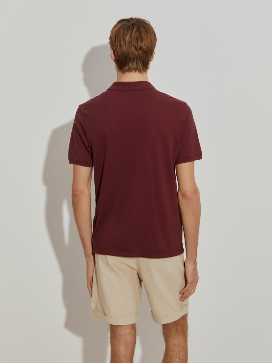 Regular fit piqu polo shirt