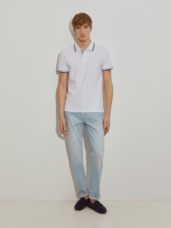 Polo de piqu de corte slim