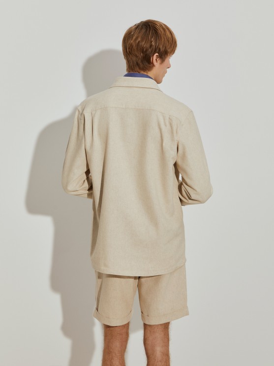 Cotton/linen overshirt