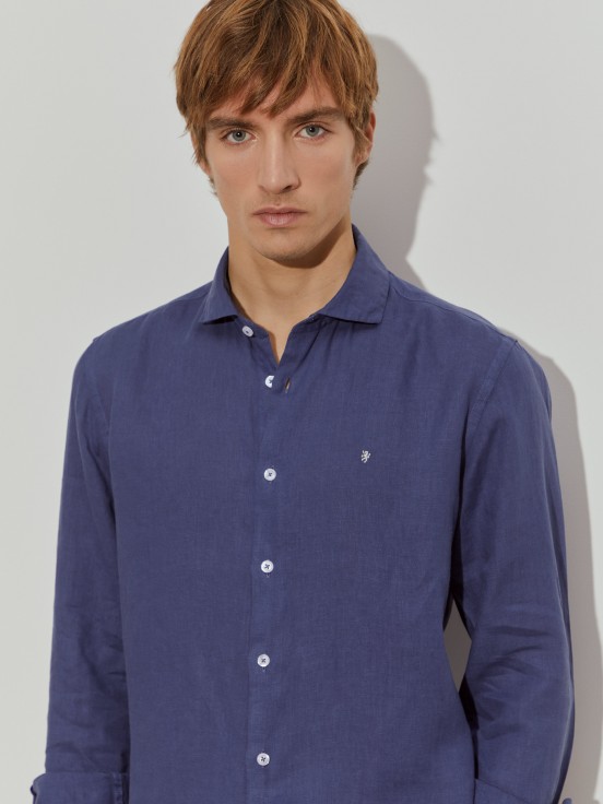 Camisa de lino slim fit