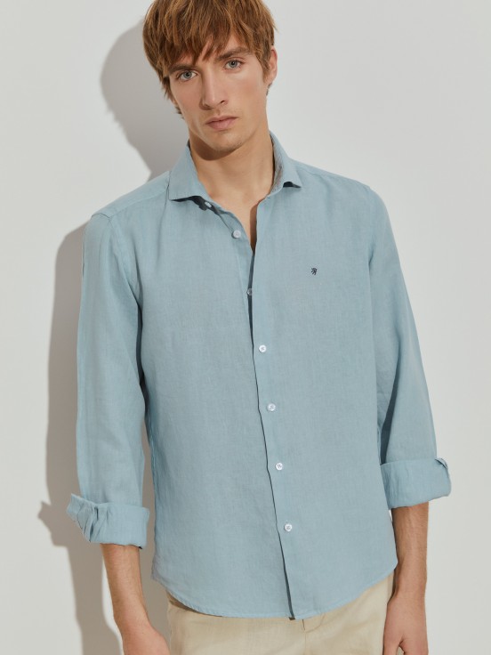 Camisa de lino slim fit