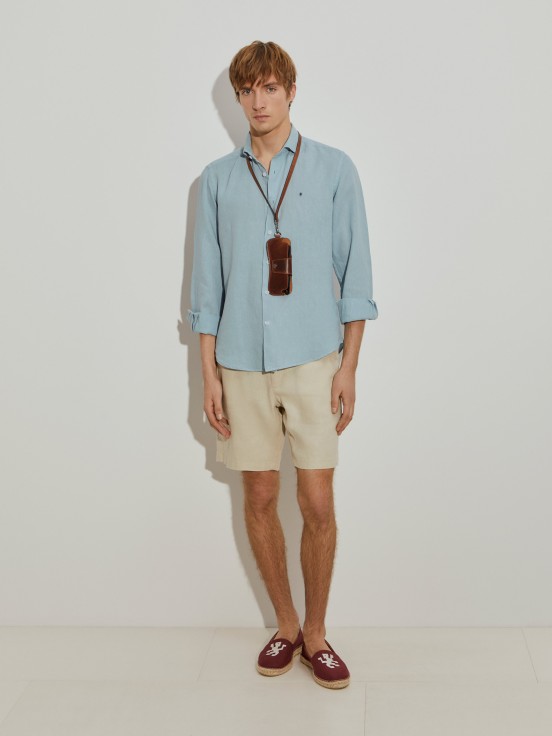 Camisa de lino slim fit