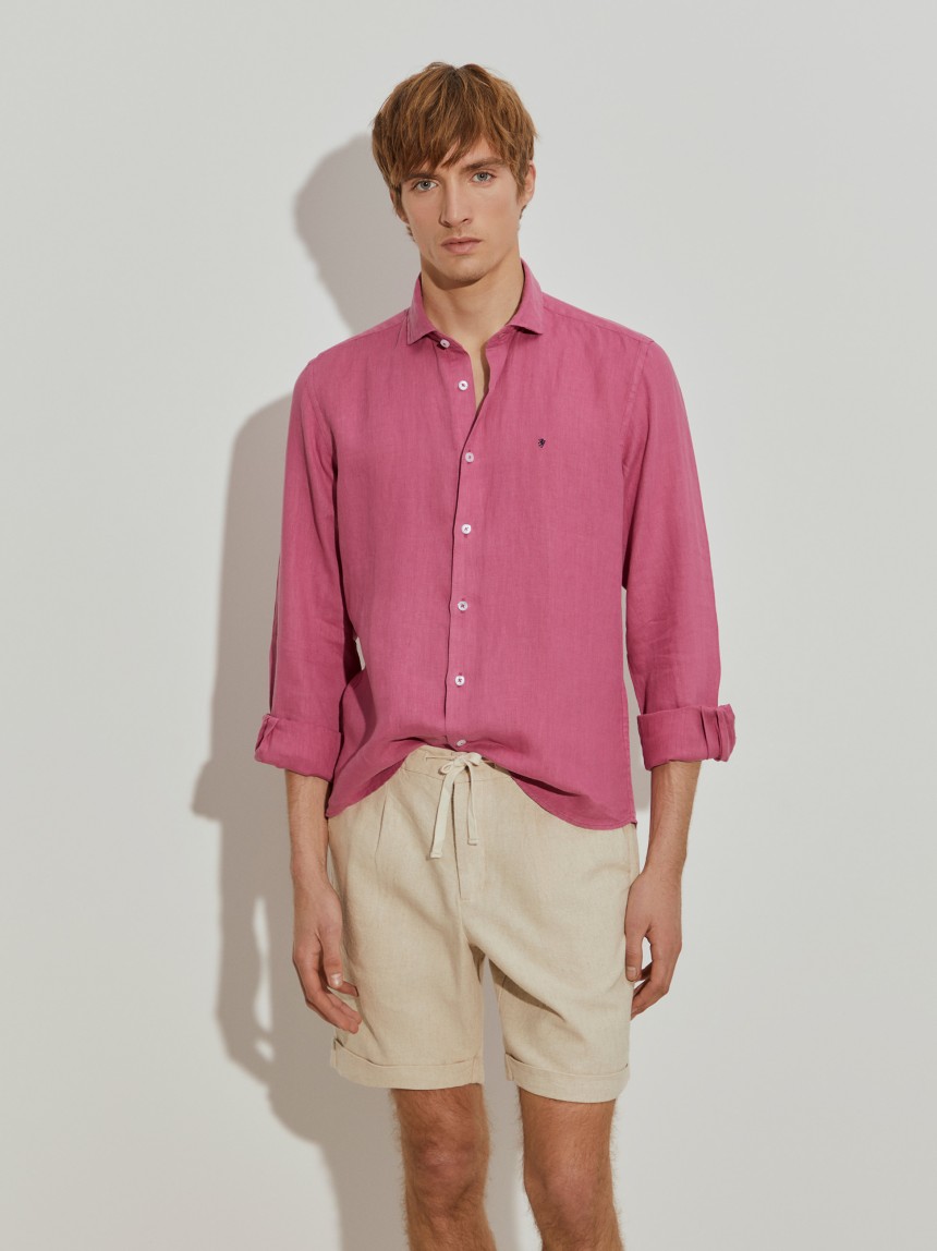 Slim fit linen shirt