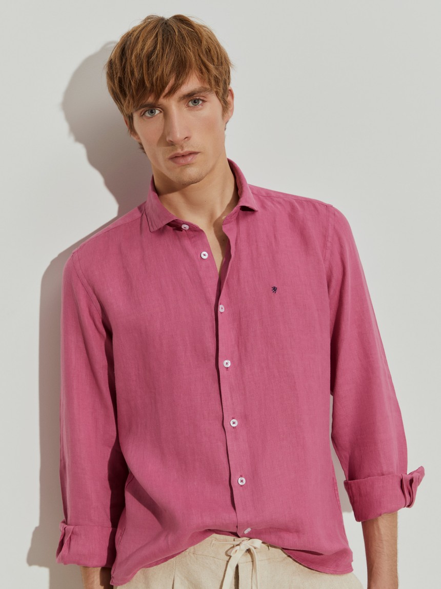 Slim fit linen shirt