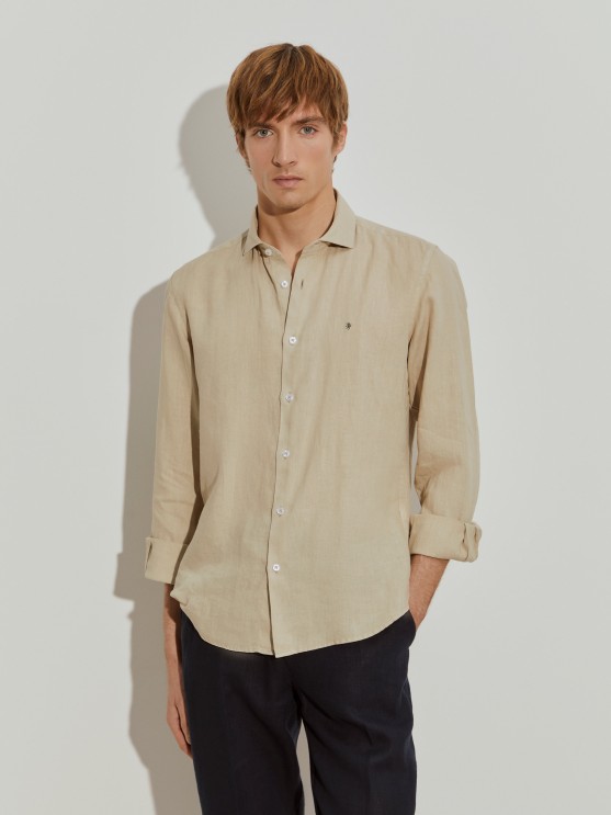 Slim fit linen shirt