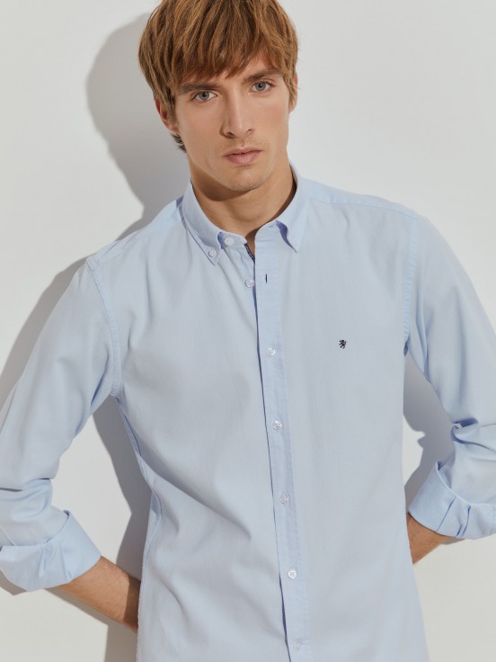 Camisa slim fit de algodo