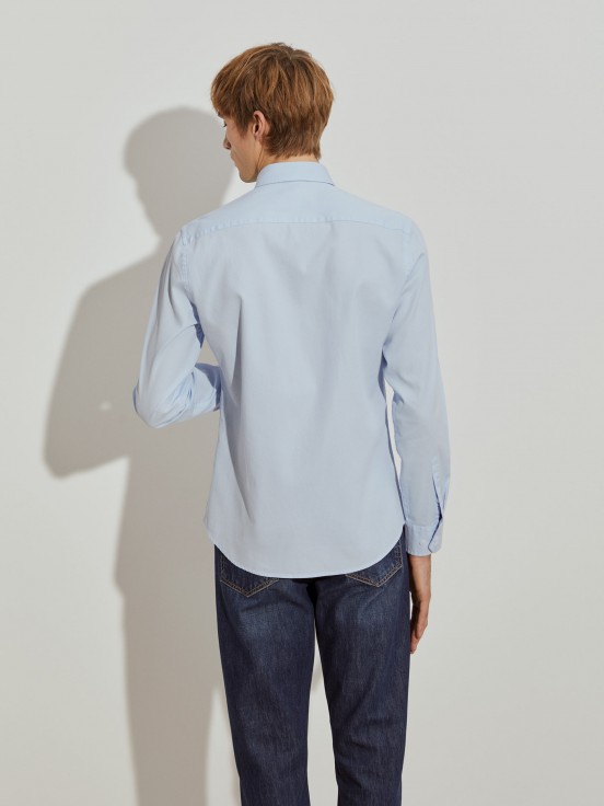 Camisa slim fit de algodo
