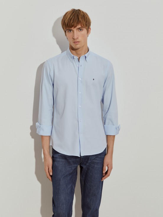 Camisa slim fit de algodo