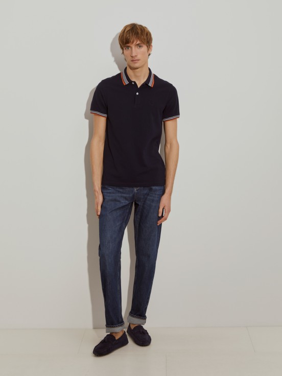 Polo de piqu de corte slim