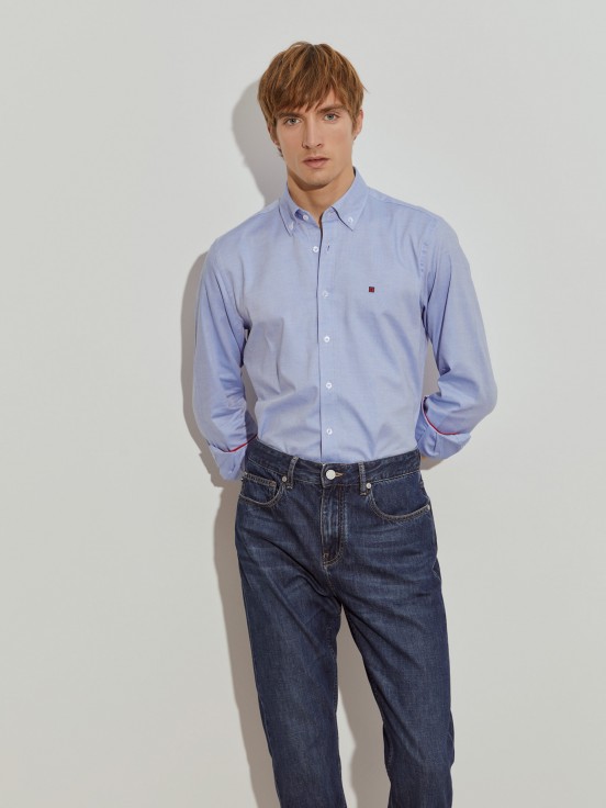Camisa oxford slim fit