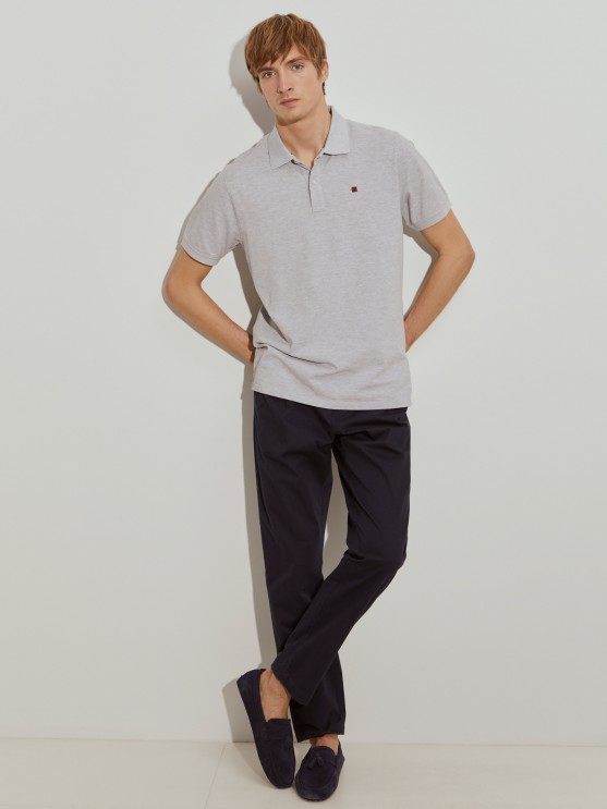 Cotton piqu polo