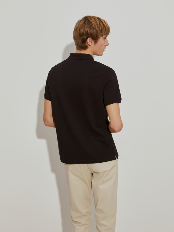 Regular fit piqu polo shirt