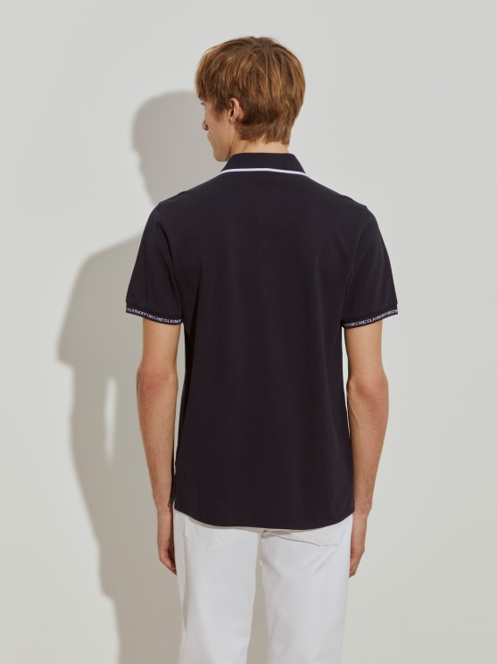 Polo camisa com riscas