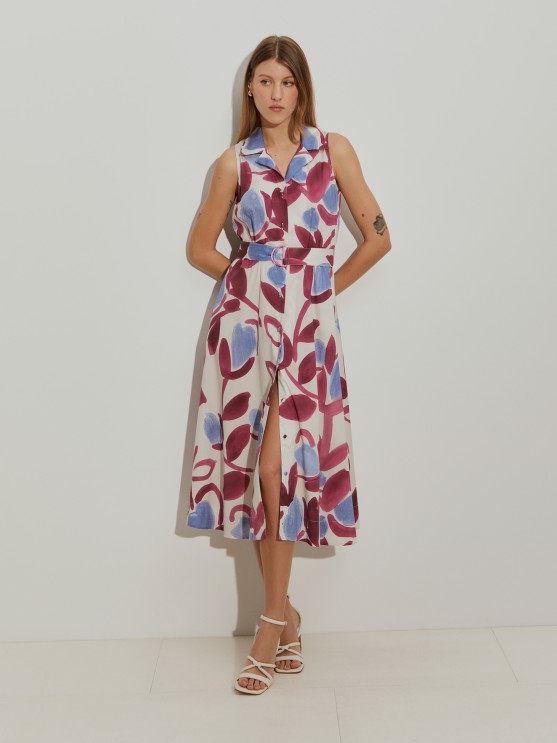 Vestido padrão floral sem mangas LP006097_433 LION OF PORCHES