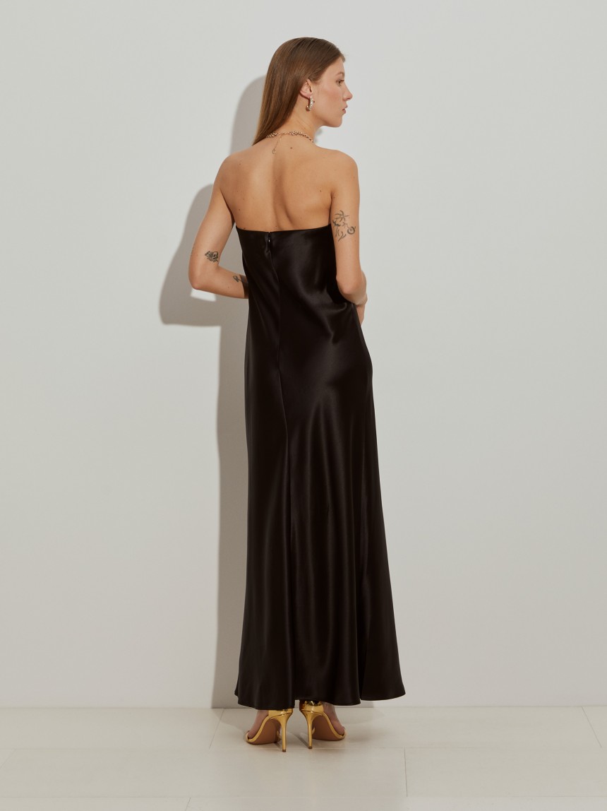 Long strapless dress