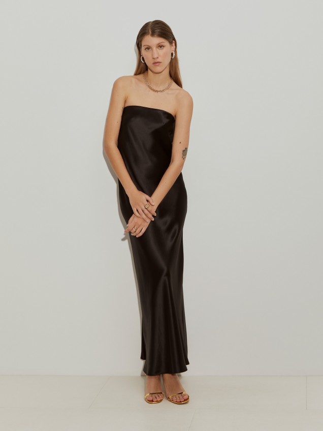 Long strapless dress