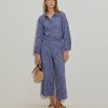 Straight trousers in English embroidery