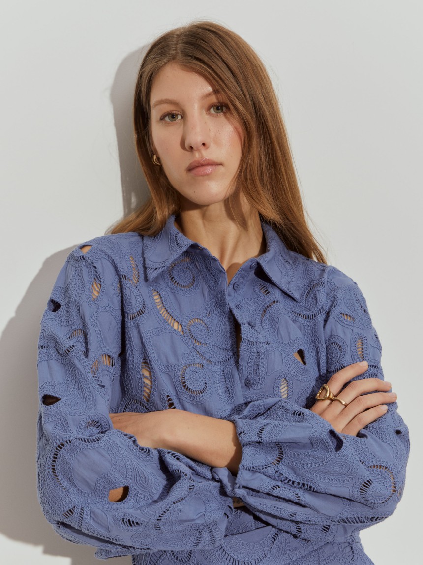 English embroidered shirt