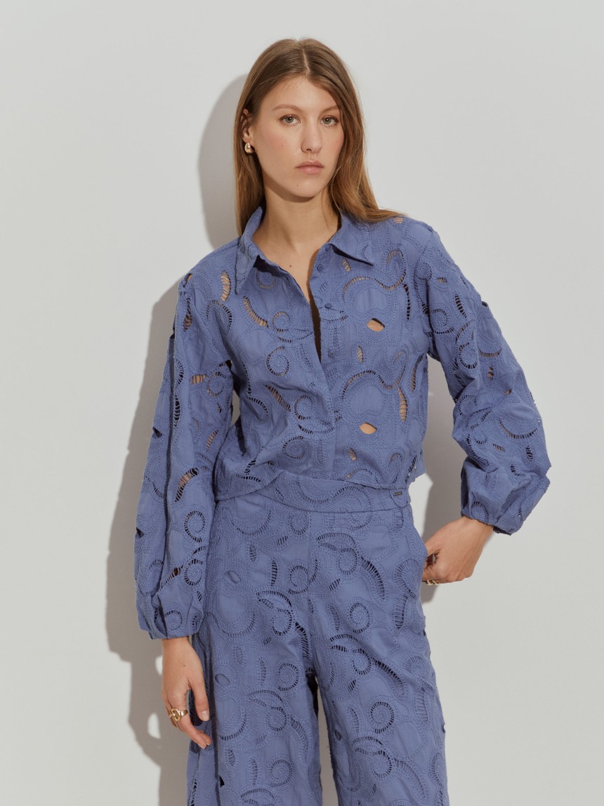 English embroidered shirt