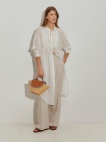 Long ramie and lyocell shirt