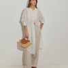 Long ramie and lyocell shirt
